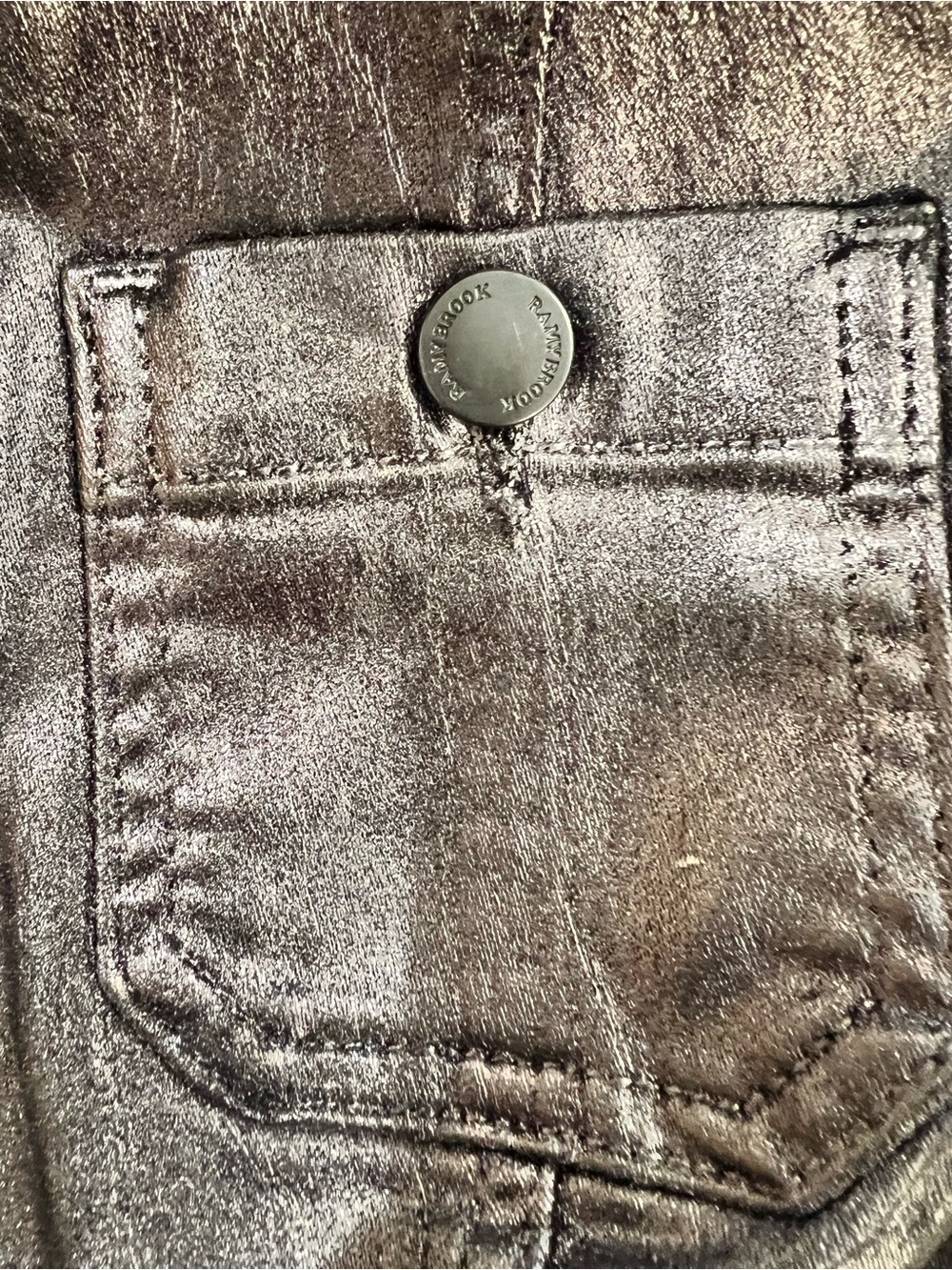 Ramy Brook Metallic Katalina Sleeveless Mini Dress - Gunmetal Size 27 NWT - Picture 9 of 12